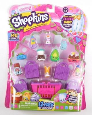 Shopkins Season 2 Fluffy Baby Special Edition,  12 Pack With 2 Hidden Characters