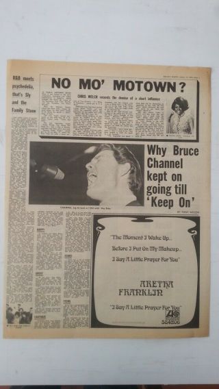 Diana Ross Motown Sly And Family Stone News 1968 Uk Article / Clipping