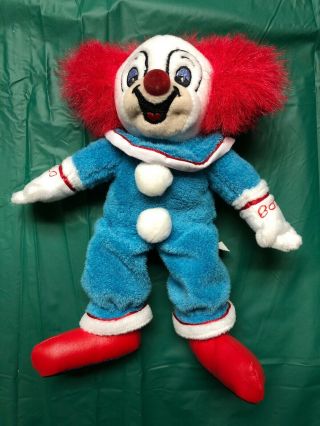 Vintage Bozo The Clown Plush Stuffed Toy Ornament Decor Aurora 1999 W/hang Loop