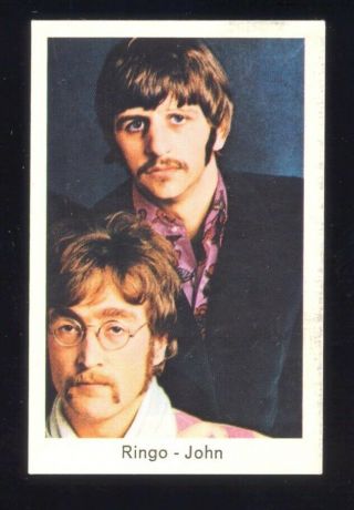 The Beatles Ringo & John 1966 - 1968 Swedish Popbilder Pop Music Stars Card