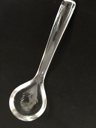 Vintage Clear Glass Condiment / Mayonaise Spoon Ladle 5 1/2 " Long