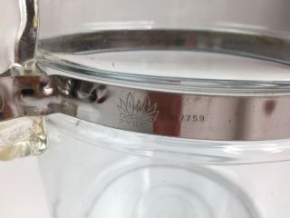 Vintage Pyrex Percolator Coffee Pot 7759 B Flameware NO INSERTS OR LID 3