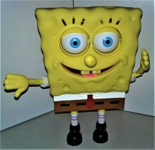 Viacom Large Plastic Spongebob Squarepants Talking Figure 9 1/2 " Tall X 6 " Wide