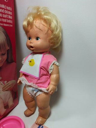 Vintage 1973 Kenner Baby Alive Doll W/ Bowl,  Spoon & Accessories 2