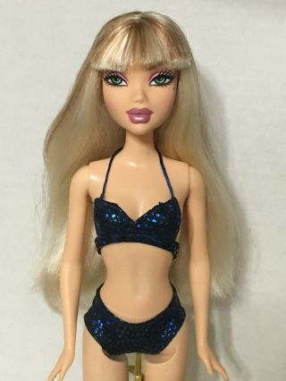 Barbie My Scene My Bling Bikini Spa Delancey Doll Highlight Hair Bangs Rare