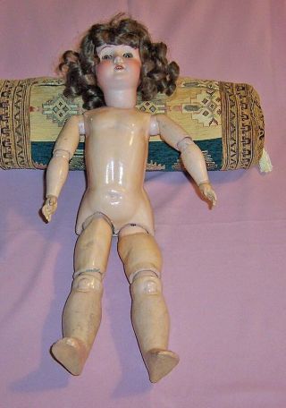 Antique Composit Fully Jointed 21 " Doll German.  Marked B3 On Head;could Be Kestne