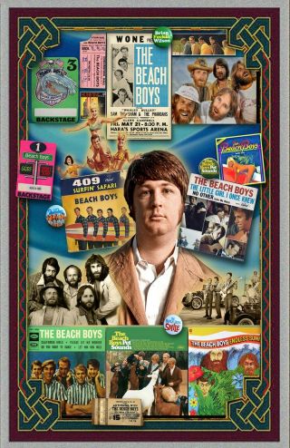 Brian Wilson And The Beach Boys Tribute Poster - 11x17 " - Vivid Colors