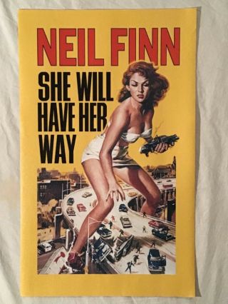 Neil Finn 2013 Promo Poster Attack Of The 50 Foot Woman Graphic Cloth Split Enz