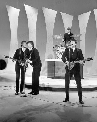 8x10 Print The Beatles On Stage Performing Ed Sullivan Be67