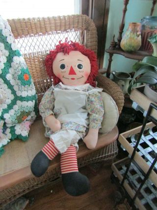 Vtg Lifesize Knickerbocker Raggedy Ann Rag Doll 38 " Big Size So Cute