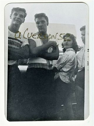 Elvis Presley Vintage B/w Candid Snapshot 2 - Memphis,  Tn - July,  1956