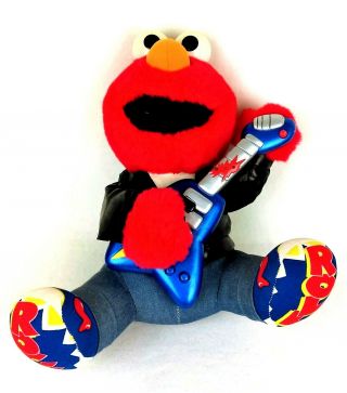 Sesame Street Elmo W/guitar Plays Music Sings & Shakes Rock & Roll - Tyco 1998