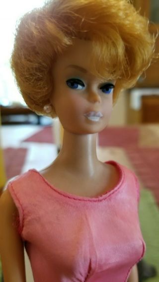 Stunning White Ginger Bubble Cut Barbie Midge 1958? Vintage Doll