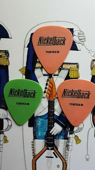 Nickelback (3) Chad/mike Kroeger,  Ryan Peake 2003 The Long Road Tour Picks