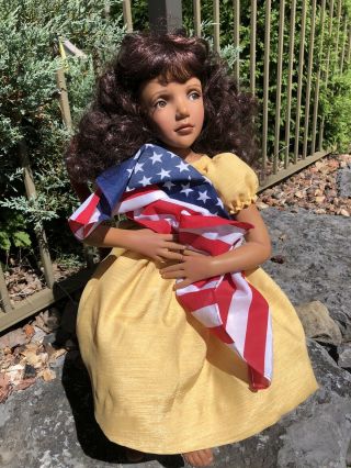 Masterpiece Jane Bradbury Resin Doll " My Country Tis Of Thee " African American