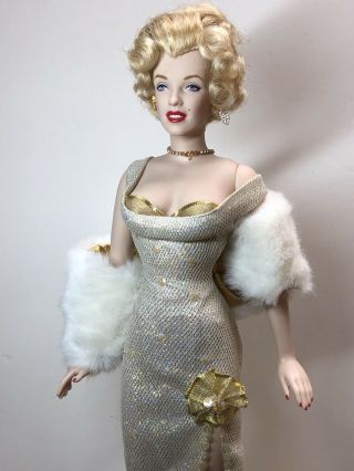 16” Franklin Limited Vinyl Marilyn Monroe “millennium” Gold Fur L