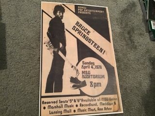 Bruce Springsteen Vintage - Like 1970’s Concert Ad Poster
