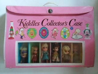 Vintage 60s 1967 Mattel Liddle Kiddles Collectors Case W/ Dolls & Accessories