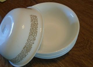 Corelle Set Of Six (6) Woodland Brown Cereal/soup Bowls - 6 1/4 " -