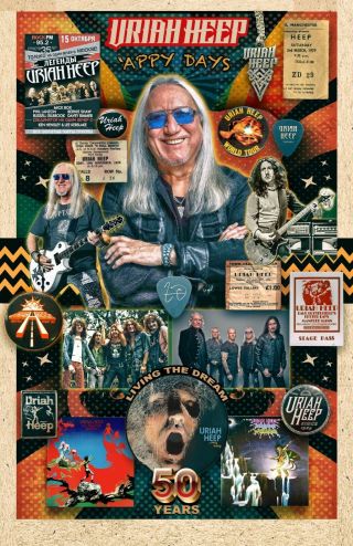 Uriah Heep Featuring Mick Box Tribute Poster - - 11x17 " - Vivid Colors