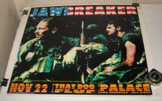 Rolled Jawbreaker At The Palace Los Angeles Local Band Concert Poster Signed