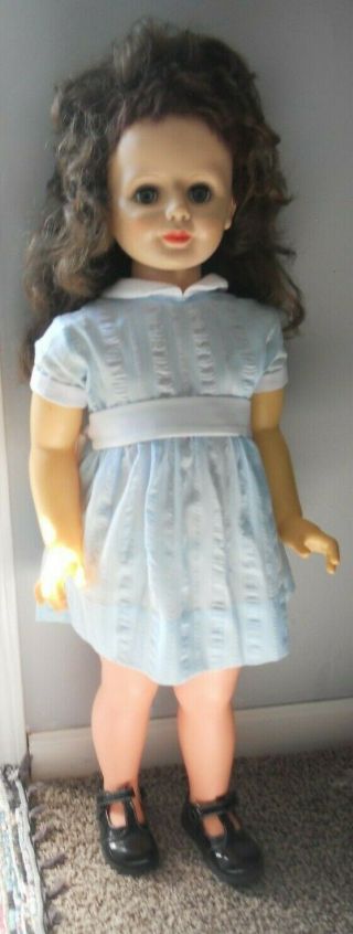 Vintage Doll Patti Playpal Companion 1960s 34” With Additional Wig