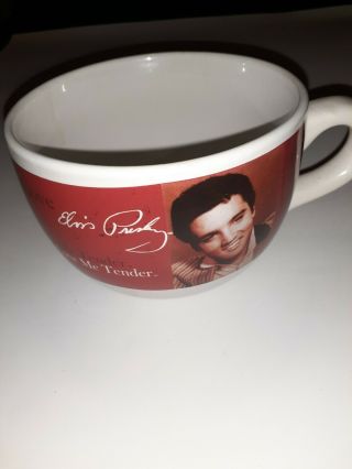 Elvis Presley Love Me Tender Soup Bowl Mug Big Coffee Cup Licensed By Epe Red