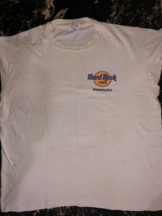 Vintage 80s 90s Hard Rock Cafe Honolulu Hawaii Xl T - Shirt