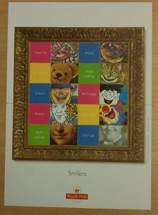 Gb 2001 Rare Consignia Generic Smilers Sheet Ls5 Cat £160
