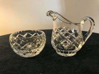 Crystal Glass Sugar And Creamer Set Bowl