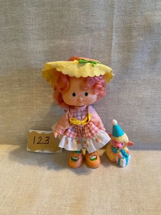 Vintage Strawberry Shortcake Peach Blush Doll Pet Lamb 1980 