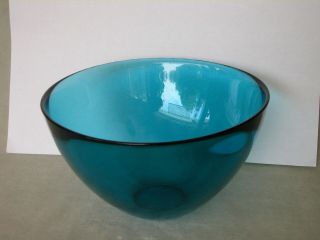 " Fuga " 6 " Bowl In Teal Blue.  Designed By Sven Palmquist For Orrefors,  Sweden