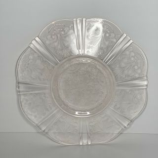 Vintage Light PINK Depression Glass Dinner Plate Floral Vine Design 3