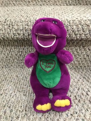 Barney The Purple Dinosaur 10” Singing Plush ‘i Love You’ &