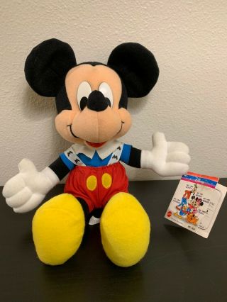 Walt Disney Mickey Mouse Plush Doll Toy - Mattel Arco Toys - 13 " Tall W/tag