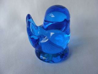 1993 Leo Ward Signed Bluebird Of Happiness Blue Bird Glass Figurine