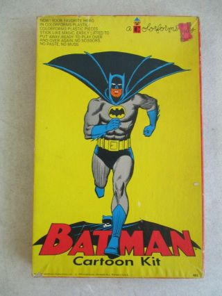 Vintage 1966 Batman Cartoon Kit Colorforms Toy Playset