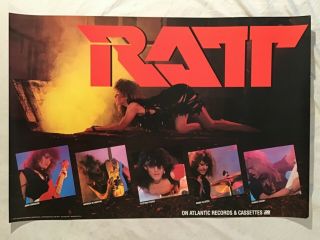 Ratt 1984 Promo Poster Sexy Girl Atlantic Records.