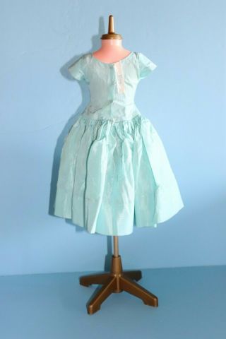 Madame Alexander Cissy Doll Tagged Aqua Taffeta Dress 2