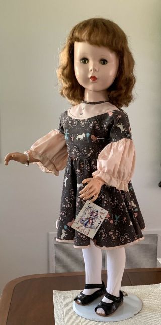Vintage Sweet Sue Doll 31 ",  Auburn Hair - School Girl Dress - Hang Tag