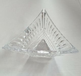 Mikasa Twilight Slovenia Triangle Bowl 8 " - Clear Cut Crystal Bowl