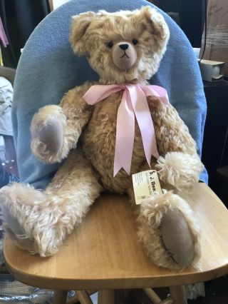 Vintage Hand Made Mohair Bear Named Brandon - Pj Bears