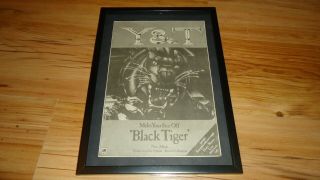 Y&t Black Tiger - Framed Press Release Promo Advert