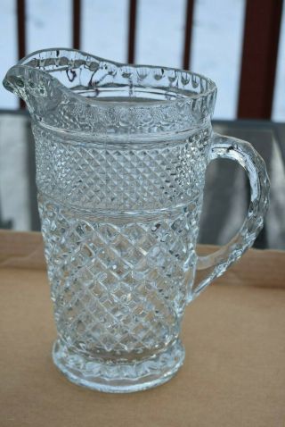 Vintage Anchor Hocking Wexford Clear Glass 64 Oz Pitcher