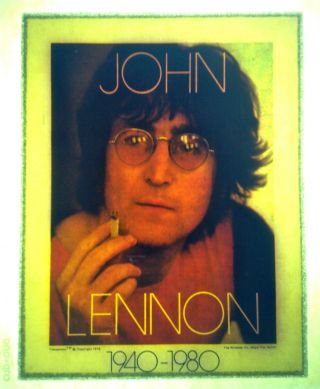 John Lennon Tribute,  Glitter,  Vintage Retro Tshirt Transfer Print,  Nos