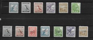 1953 Lundy Islands Coronation Stamps (7) Plus 6 Others Mh