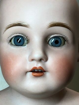 18” Antique Kestner Bisque Doll Germany 154 7 1/2 Blue Sleep Eyes As Found Body 3
