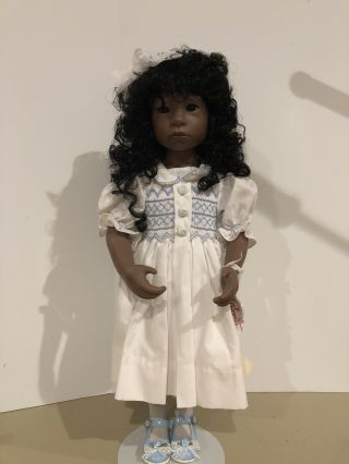 Julie Good Kruger Artist Doll 20 " Tall Vinyl African American “amity” Doll $219