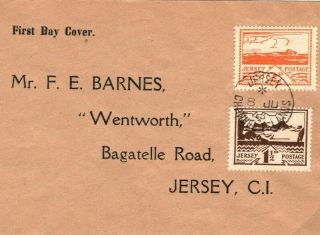 Channel Islands Ww2 Jersey First Day Cover Wartime Fdc 1943 93.  20
