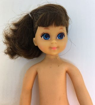 Vintage Tutti Doll Pretty Pairs Angie 1970 Bendable Brunette Blue Eyes Caucasian